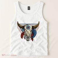 Classic Buffalo Skull Native American Tribe Totem Tank Top thumb 2