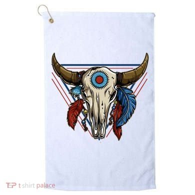 Classic Buffalo Skull Native American Tribe Totem Golf Towel