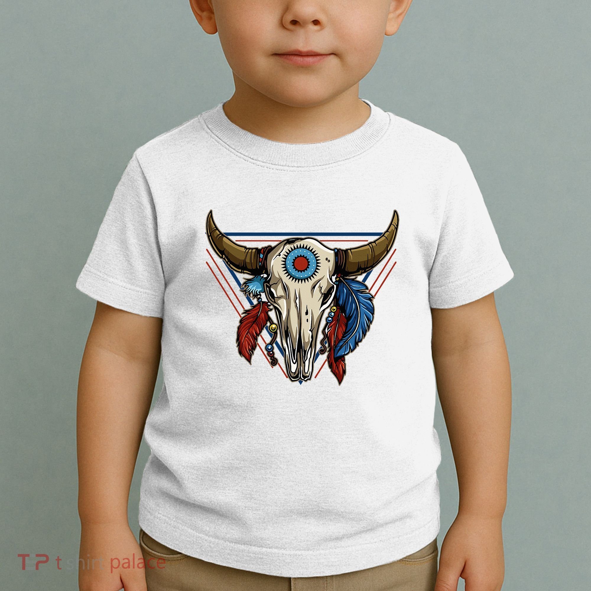 Classic Buffalo Skull Native American Tribe Totem Toddler T-Shirt