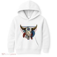 Classic Buffalo Skull Native American Tribe Totem Kids Hoodie thumb 0