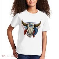 Classic Buffalo Skull Native American Tribe Totem Kids T-Shirt thumb 2