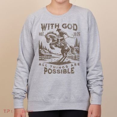 Cowboy Bible Scripture Verse Western Jesus For Faith Women's Sweatshirt