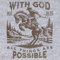 Cowboy Bible Scripture Verse Western Jesus For Faith Women's Sweatshirt thumb 2