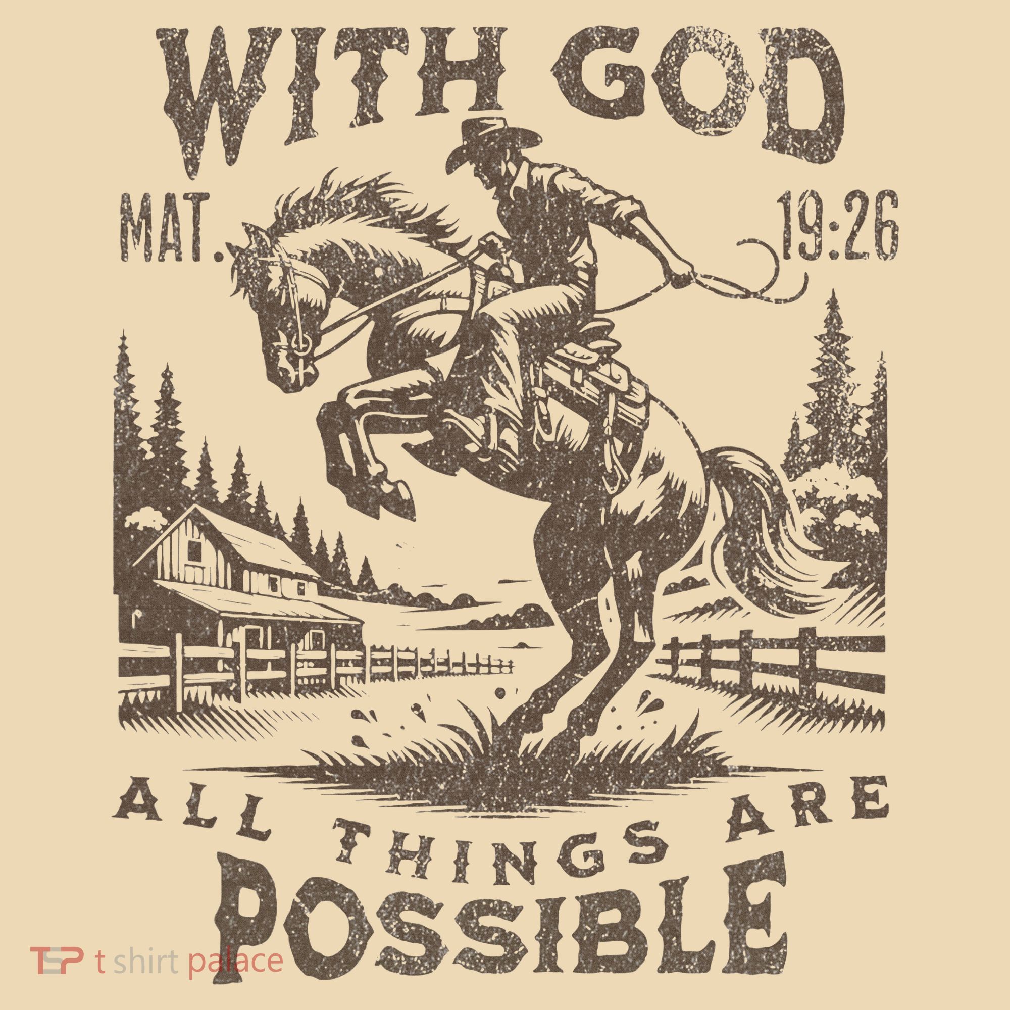 Cowboy Bible Scripture Verse Western Jesus For Faith Tote Bag