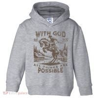 Cowboy Bible Scripture Verse Western Jesus For Faith Toddler Hoodie thumb 0