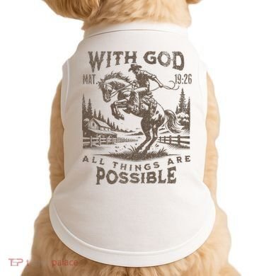 Cowboy Bible Scripture Verse Western Jesus For Faith Doggie Tank