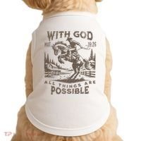 Cowboy Bible Scripture Verse Western Jesus For Faith Doggie Tank thumb 0