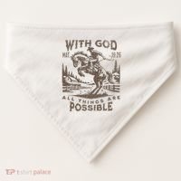 Cowboy Bible Scripture Verse Western Jesus For Faith USA-Made Doggie Bandana thumb 0
