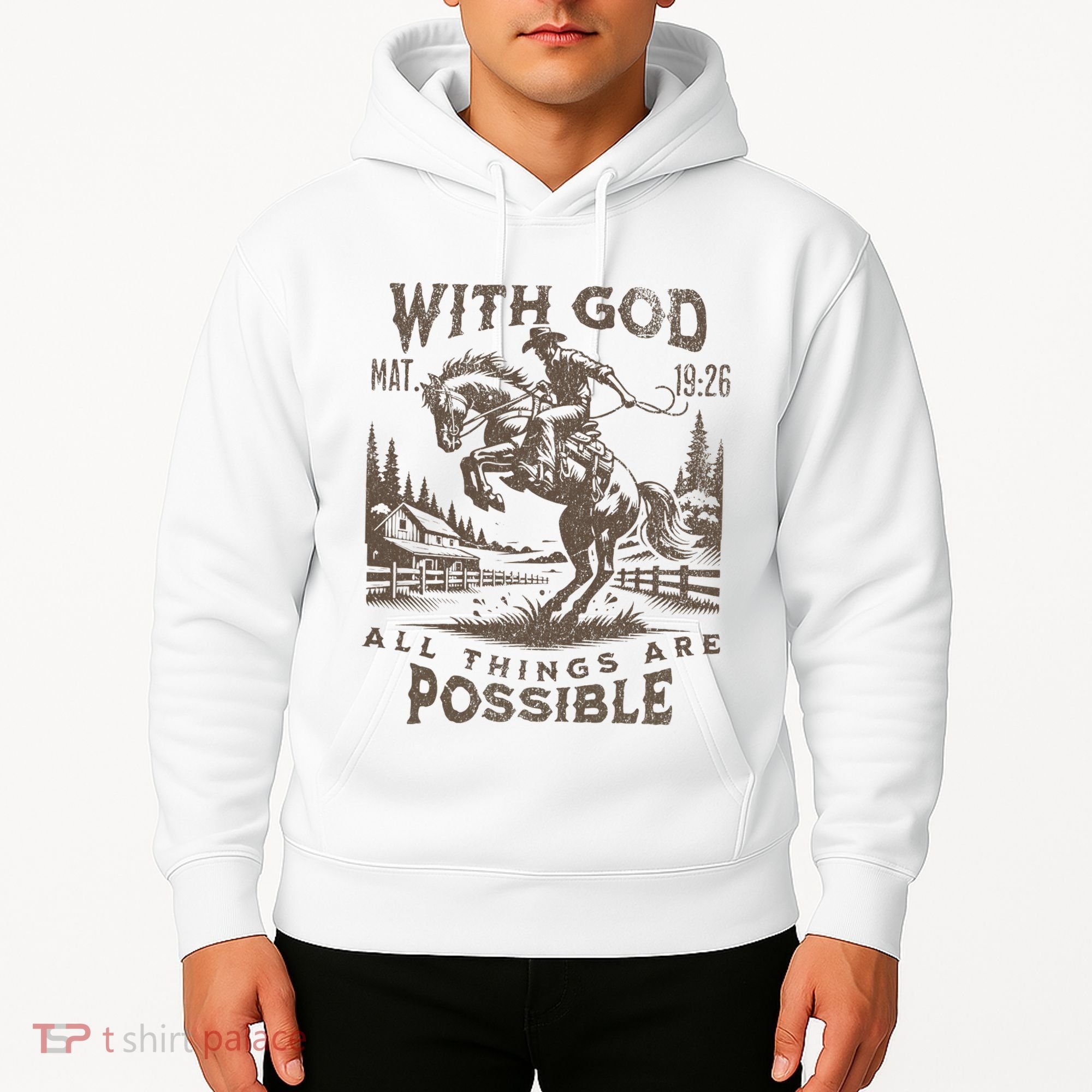 Cowboy Bible Scripture Verse Western Jesus For Faith Hoodie