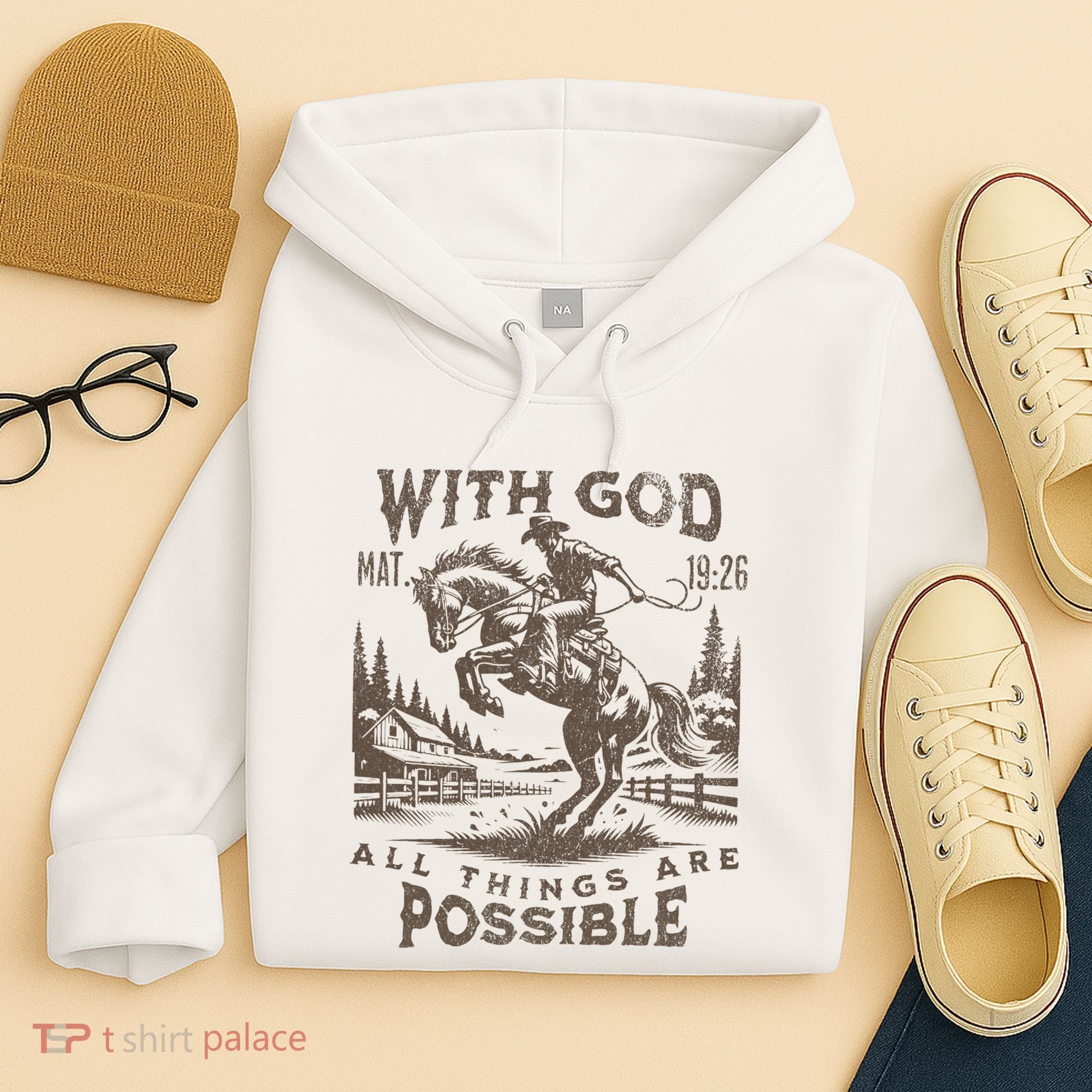 Cowboy Bible Scripture Verse Western Jesus For Faith Hoodie