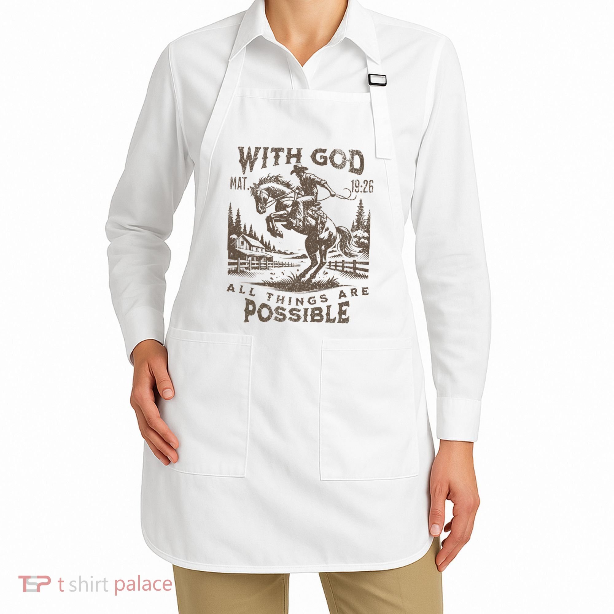 Cowboy Bible Scripture Verse Western Jesus For Faith Apron