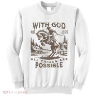 Cowboy Bible Scripture Verse Western Jesus For Faith Sweatshirt thumb 0