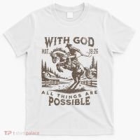 Cowboy Bible Scripture Verse Western Jesus For Faith T-Shirt thumb 0
