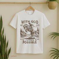 Cowboy Bible Scripture Verse Western Jesus For Faith T-Shirt thumb 2