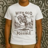 Cowboy Bible Scripture Verse Western Jesus For Faith T-Shirt thumb 3
