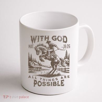 Cowboy Bible Scripture Verse Western Jesus For Faith Coffee Mug back