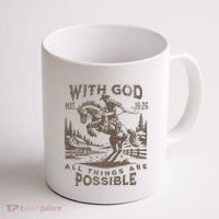 Cowboy Bible Scripture Verse Western Jesus For Faith Coffee Mug thumb 1
