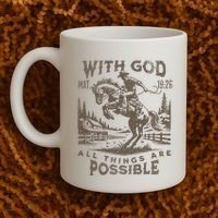 Cowboy Bible Scripture Verse Western Jesus For Faith Coffee Mug thumb 2