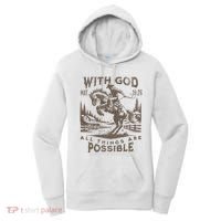Cowboy Bible Scripture Verse Western Jesus For Faith Women's Hoodie thumb 0
