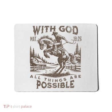 Cowboy Bible Scripture Verse Western Jesus For Faith Mousepad