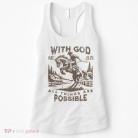 Cowboy Bible Scripture Verse Western Jesus For Faith Women's Tank Top thumb 0