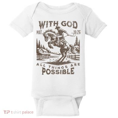 Cowboy Bible Scripture Verse Western Jesus For Faith Baby Bodysuit