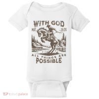 Cowboy Bible Scripture Verse Western Jesus For Faith Baby Bodysuit thumb 0