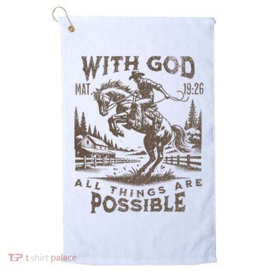 Cowboy Bible Scripture Verse Western Jesus For Faith Golf Towel