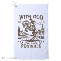 Cowboy Bible Scripture Verse Western Jesus For Faith Golf Towel thumb 0