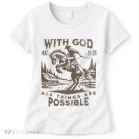 Cowboy Bible Scripture Verse Western Jesus For Faith Women's T-Shirt thumb 0