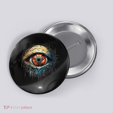 Comic Book Style Eyeball Button