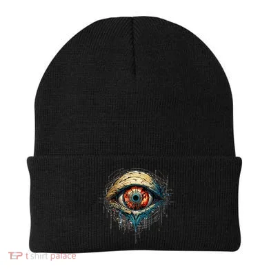 Comic Book Style Eyeball Beanie
