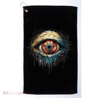 Comic Book Style Eyeball Golf Towel thumb 0