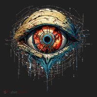 Comic Book Style Eyeball Golf Towel thumb 3