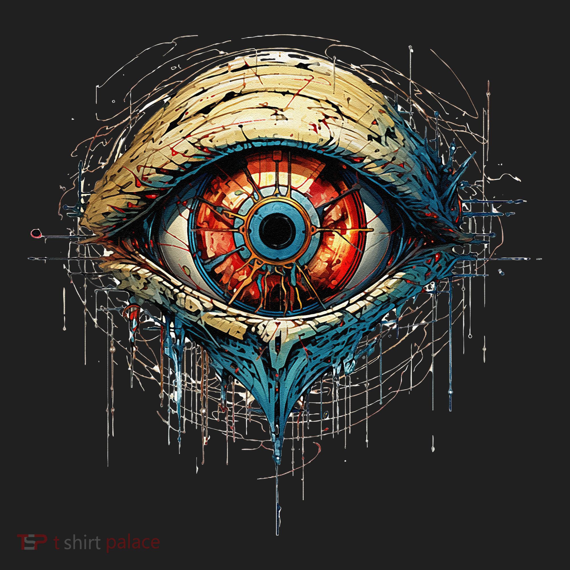 Comic Book Style Eyeball Golf Towel