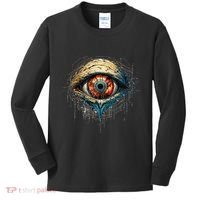 Comic Book Style Eyeball Kids Long Sleeve Shirt thumb 0