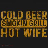 Cold Beer Smoking Grill Hotwife Husband Wife Bbq Joke Women's Hoodie thumb 2