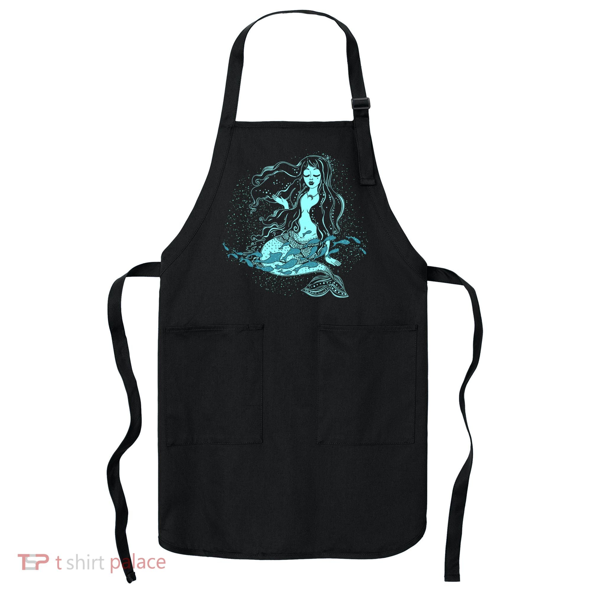 Cute Boho Space Galaxy Mermaid Apron