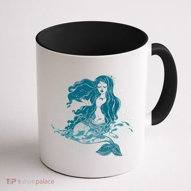 Cute Boho Space Galaxy Mermaid Coffee Mug back