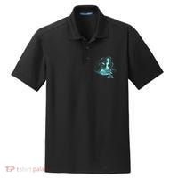 Cute Boho Space Galaxy Mermaid Dry Zone Grid Polo thumb 0
