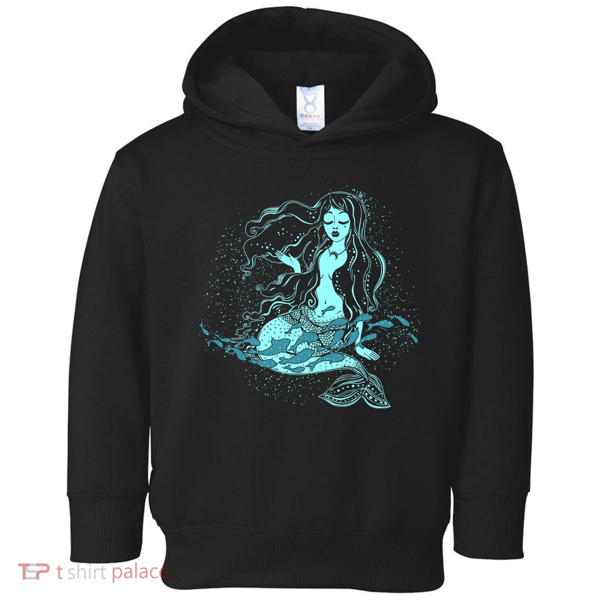 Cute Boho Space Galaxy Mermaid Toddler Hoodie