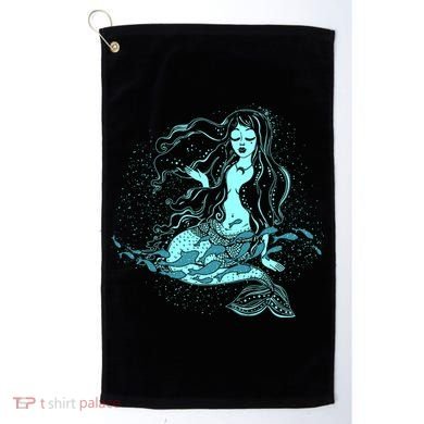 Cute Boho Space Galaxy Mermaid Golf Towel