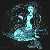 Cute Boho Space Galaxy Mermaid Full Zip Hoodie thumb 2
