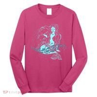 Cute Boho Space Galaxy Mermaid Long Sleeve Shirt thumb 0
