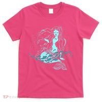 Cute Boho Space Galaxy Mermaid T-Shirt thumb 0