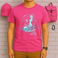 Cute Boho Space Galaxy Mermaid T-Shirt thumb 6