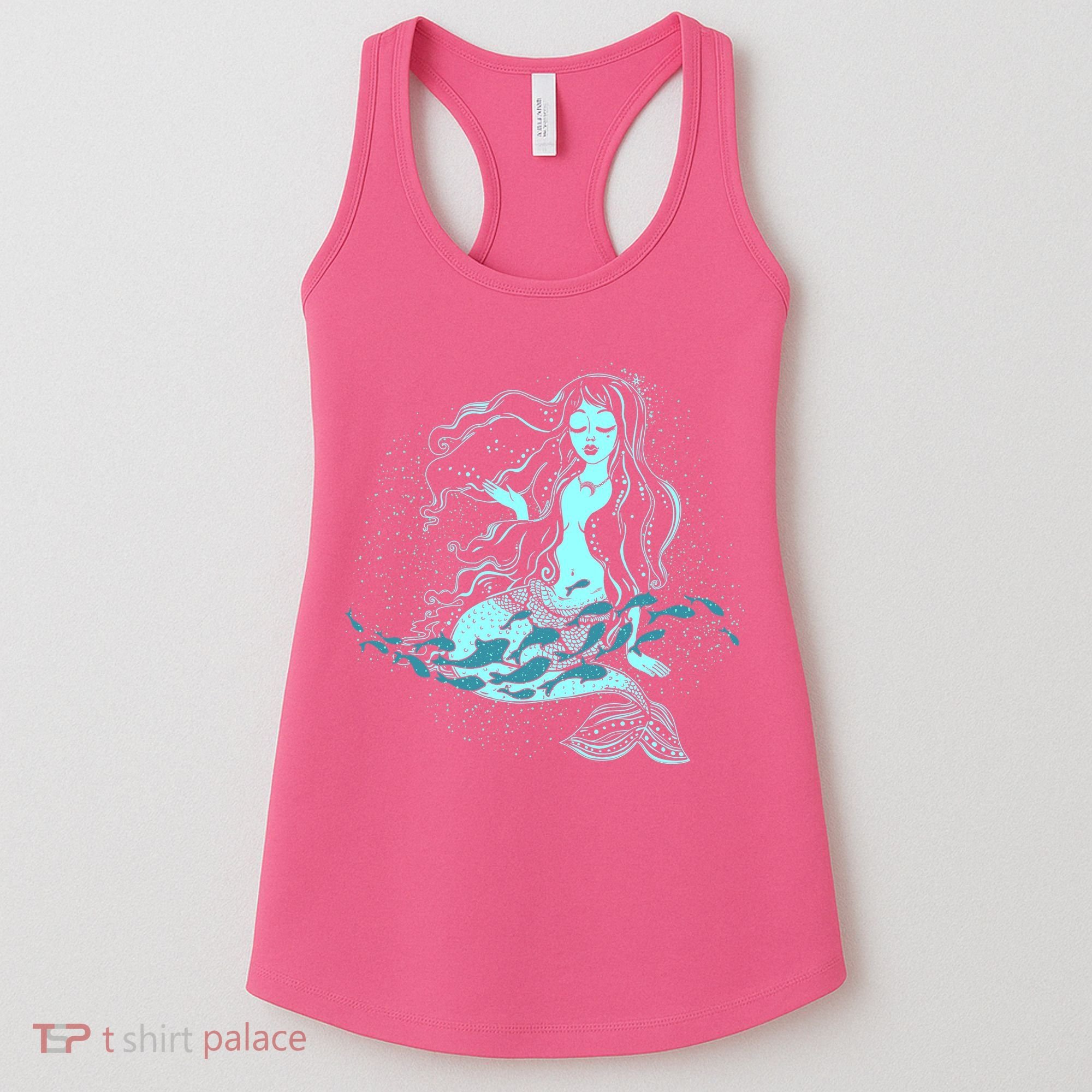 Cute Boho Space Galaxy Mermaid Women's Tank Top