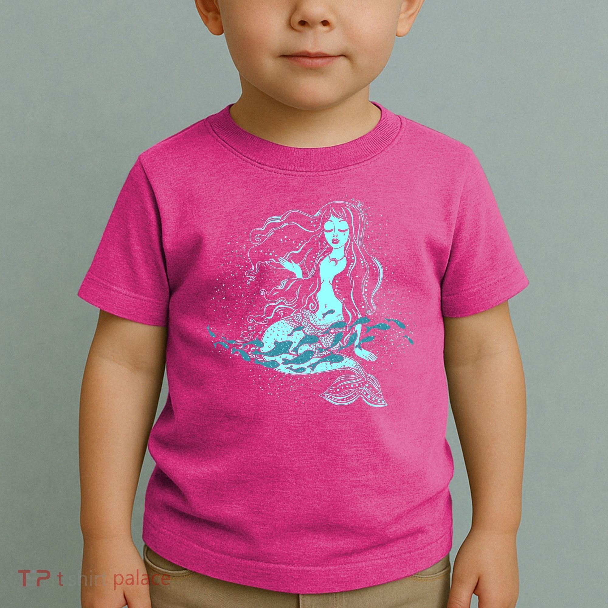 Cute Boho Space Galaxy Mermaid Toddler T-Shirt
