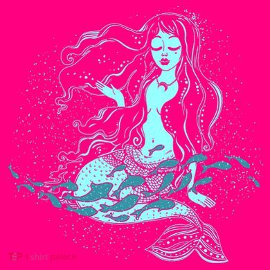 Cute Boho Space Galaxy Mermaid Women's V-Neck T-Shirt