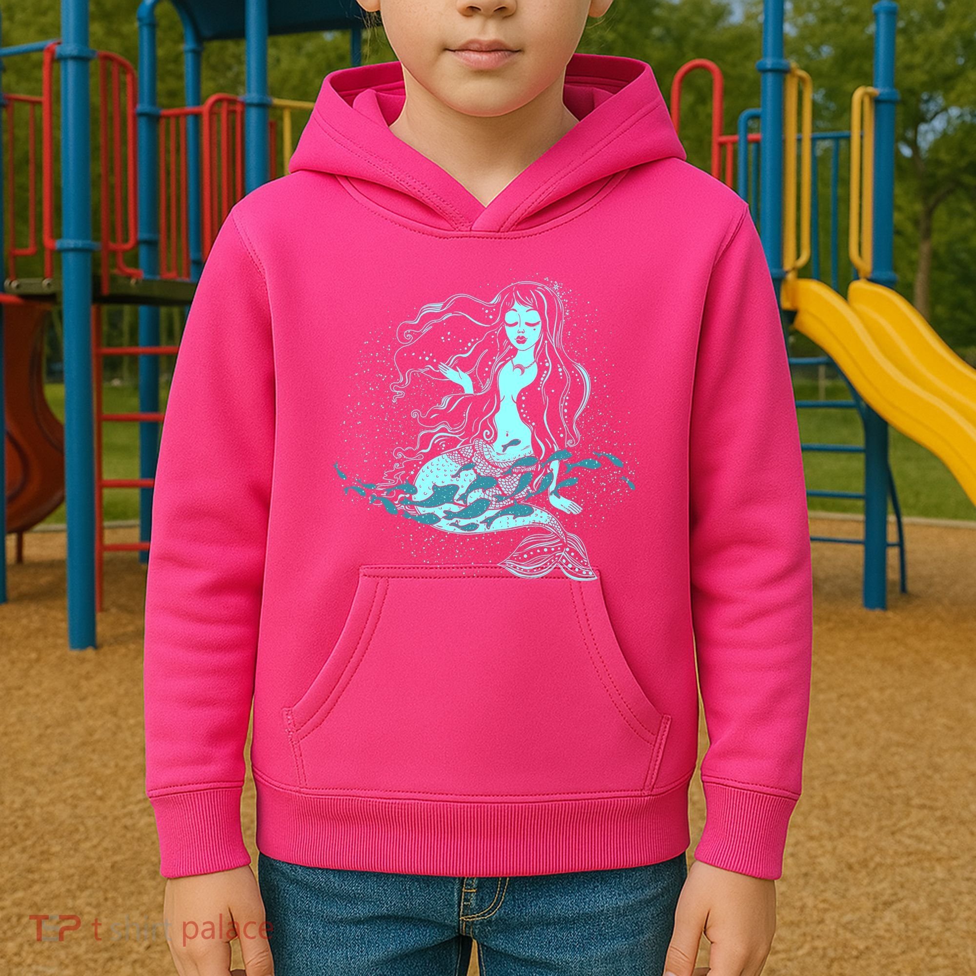 Cute Boho Space Galaxy Mermaid Kids Hoodie